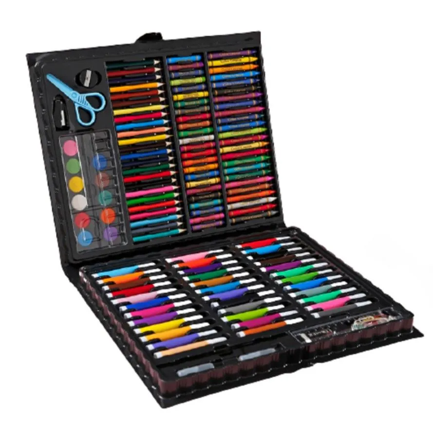 150-Piece Deluxe Art Set: Crayons, Pencils & Watercolors - All-in-One Kit
