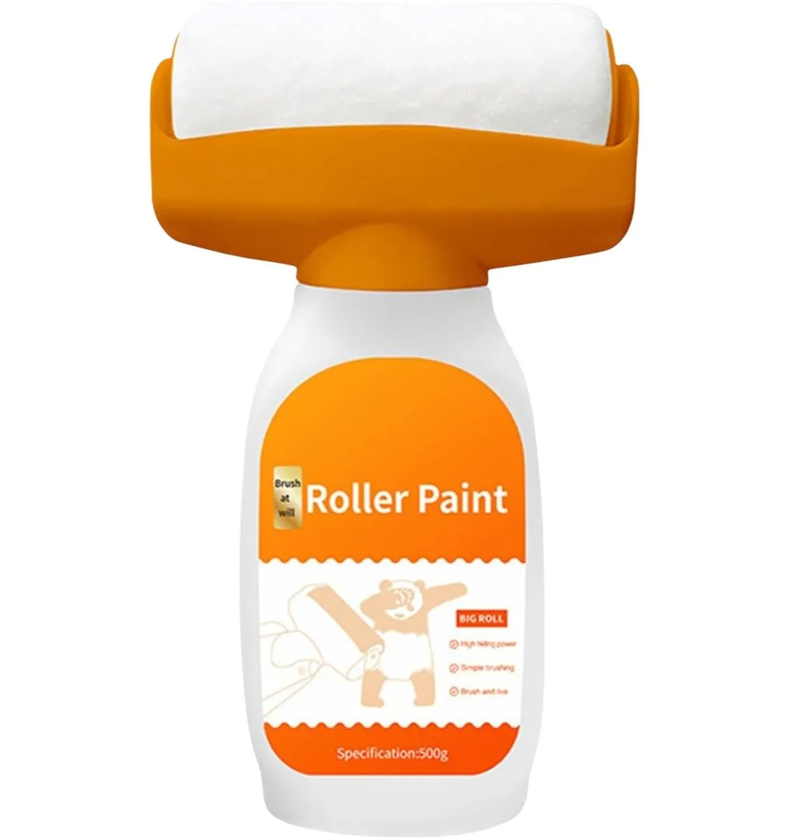 500g 2-in-1 Wall Repair Roller Paint - Quick-Drying Patch