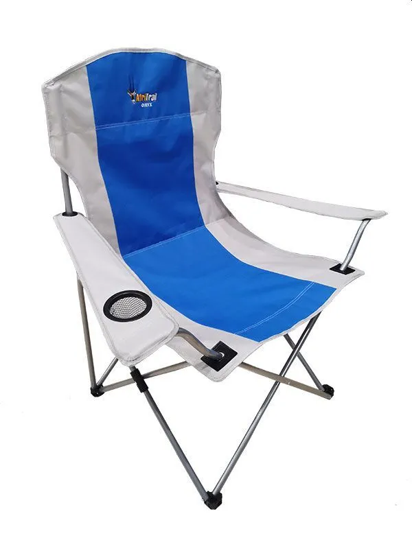 AfriTrail Oryx Deluxe Folding Arm Chair Blue 120kg