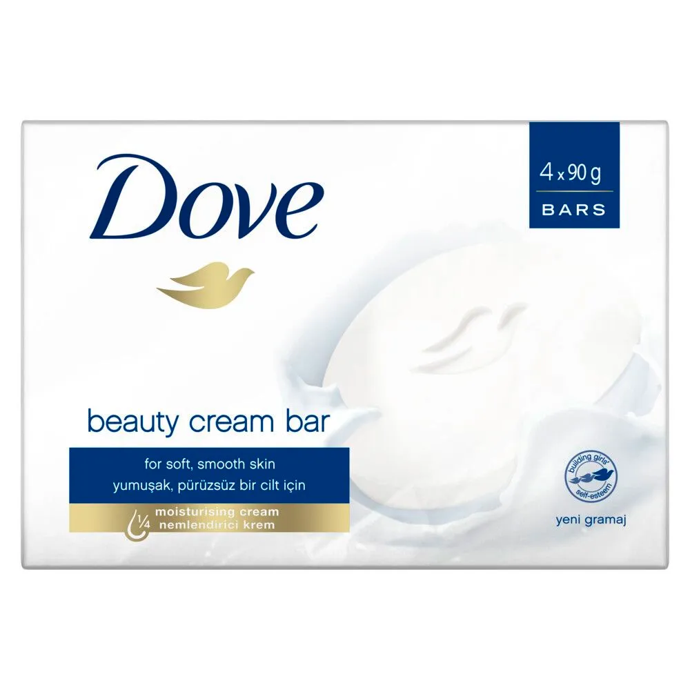 Dove Beauty Cream Moisturizing Bar Soap Value Pack 4x90g