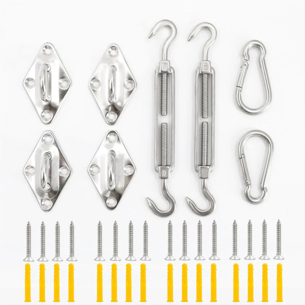 Sun Shade Sail Fixing Kit Sun Shade Hardware Kit for Garden Camping