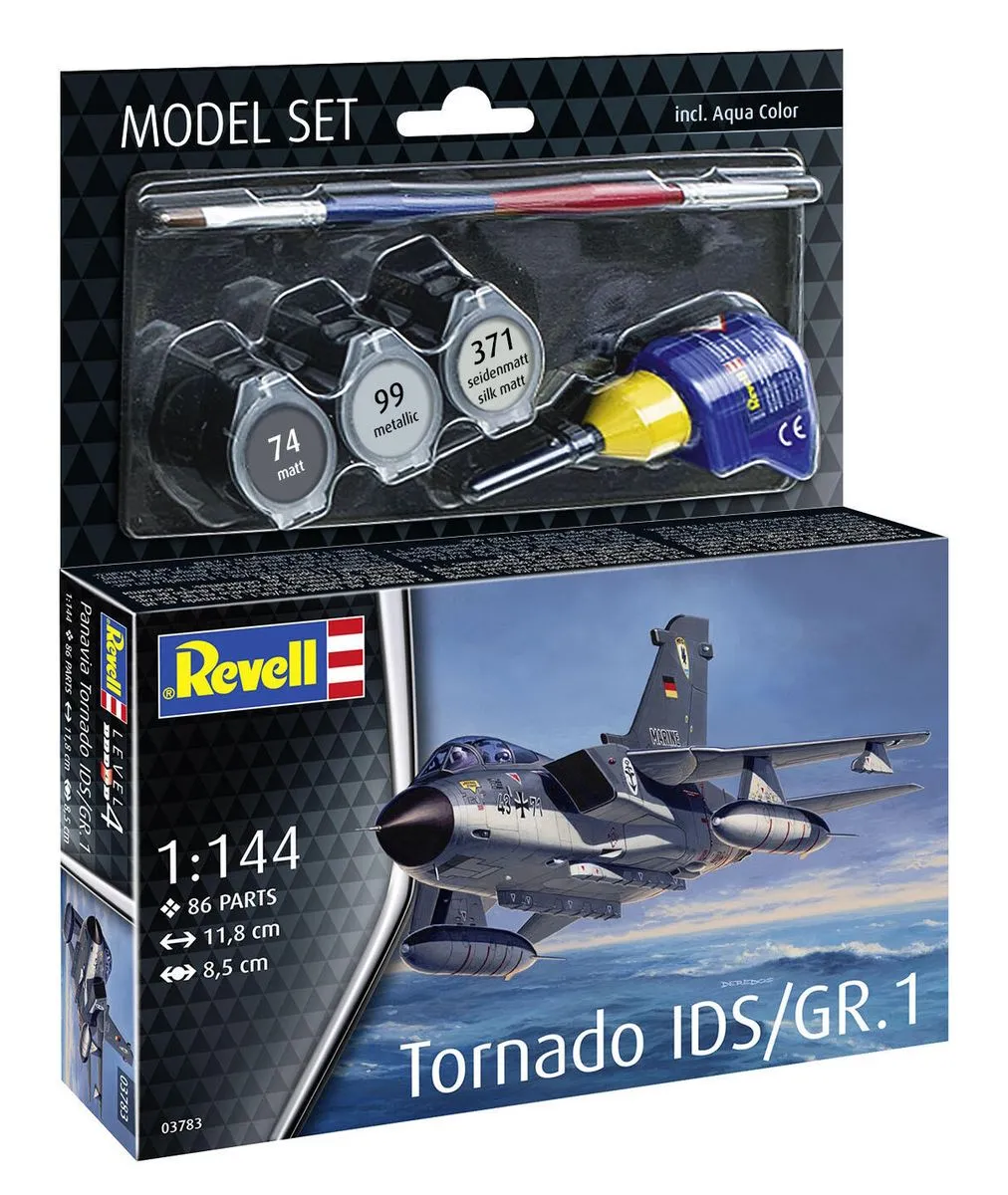 Revell 1/144 Panavia Tornado IDS/GR.1 Model Kit w/paints, Glue and Brush