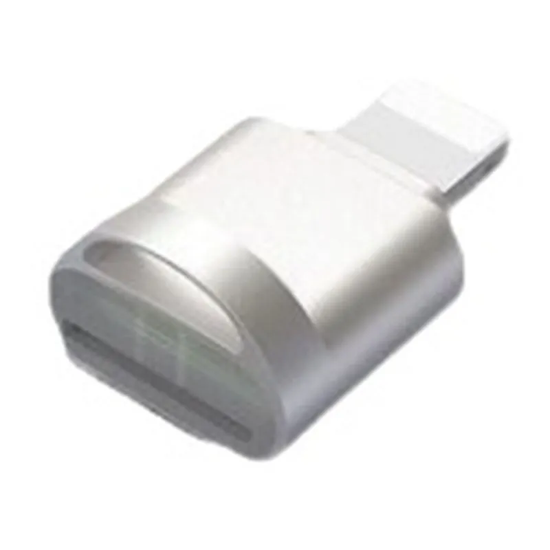 Micro SD Card Reader OTG Adapter Compatible with iPhone iPad - Silver