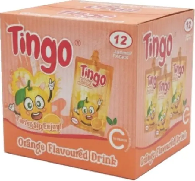 Tingo Orange Flavoured Drink 12 200ml packs