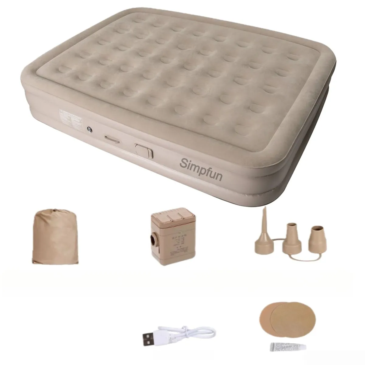 Automatic Inflatable Air Mattress - Double 40cm Thickened, 200×150×40cm