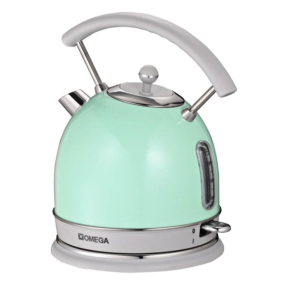 Omega Vintage Kettle, Fast Boil, Easy Pour, 360 Degree Base, 1.8L - Mint Green