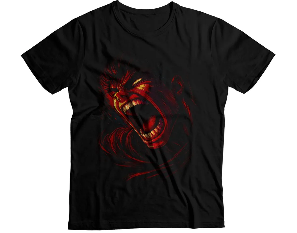 Berserker Rage Face Anime Character Graphic T-Shirt