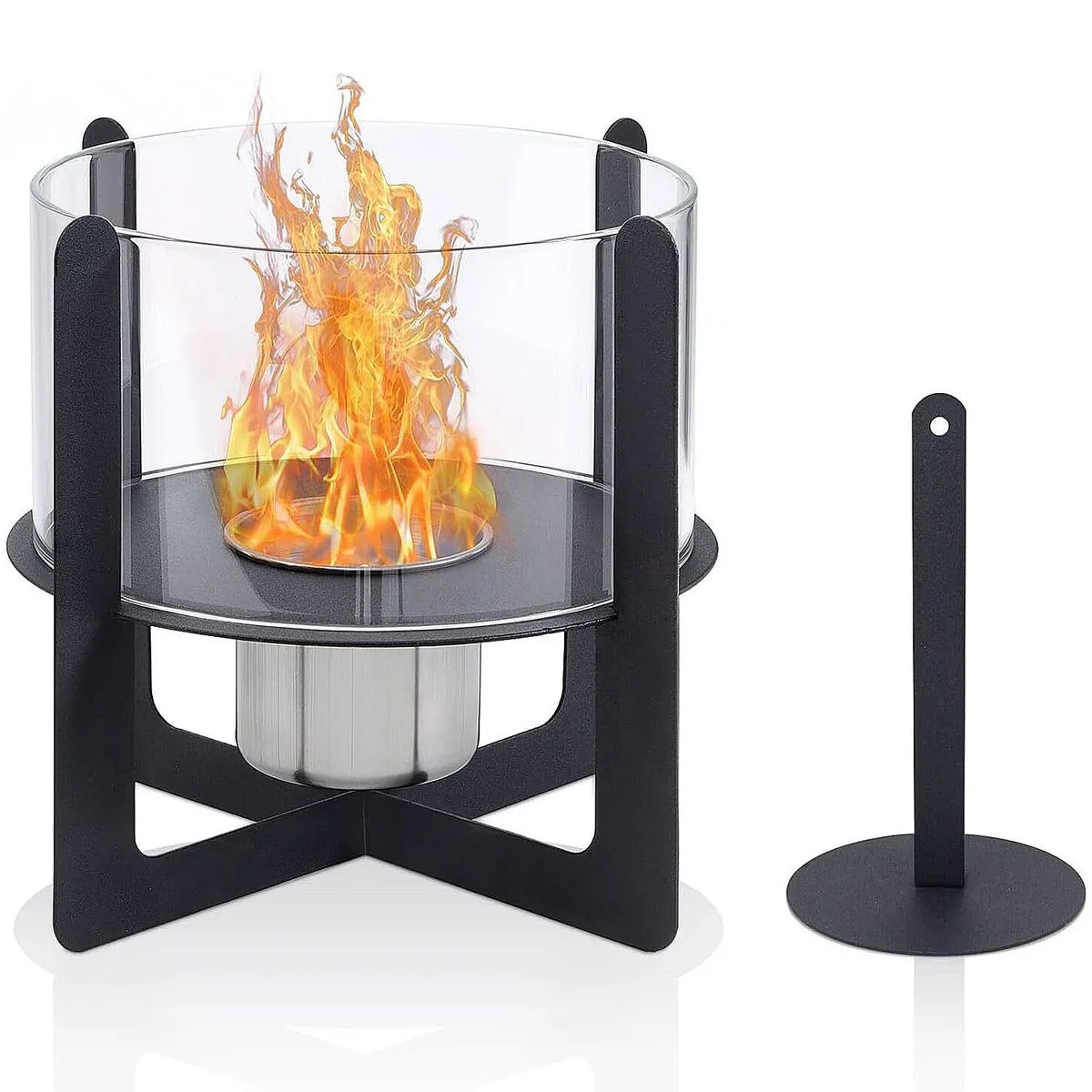 Tabletop Ethanol Burner Small Portable Firepit Winter Warmer Luxury Lamp