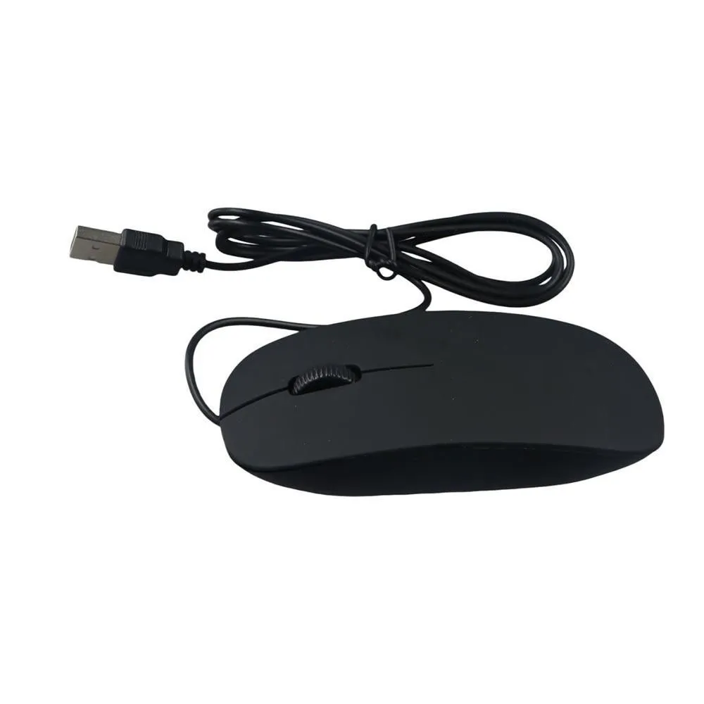 For PC Laptop Accessories Gaming Mouse 1200dpi Black White Ultra Thin PC - Black