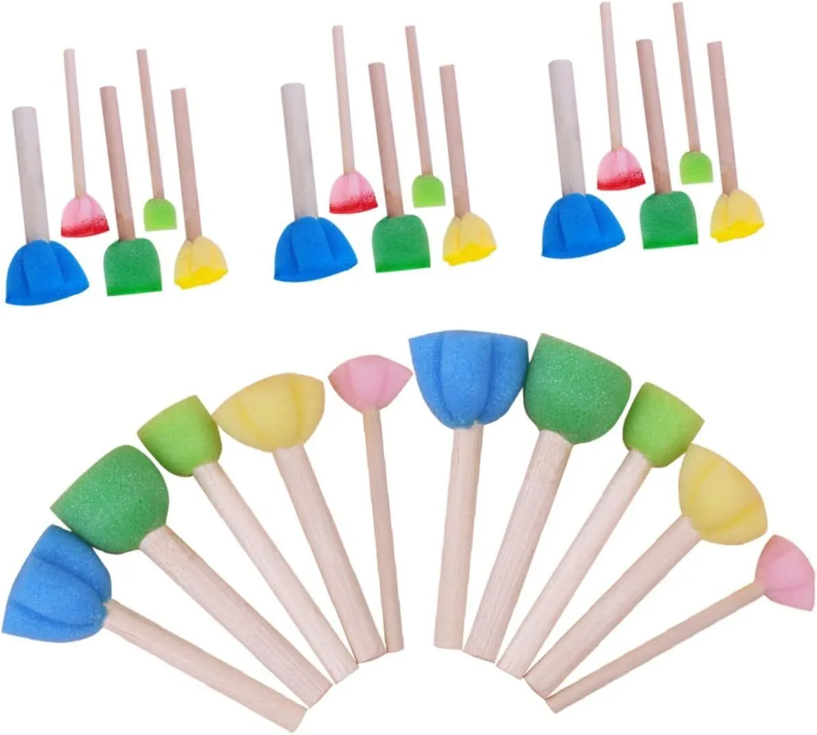 25pcs DIY Painting Sponge Brush Kit for Boys and Girls Sponge Paint
