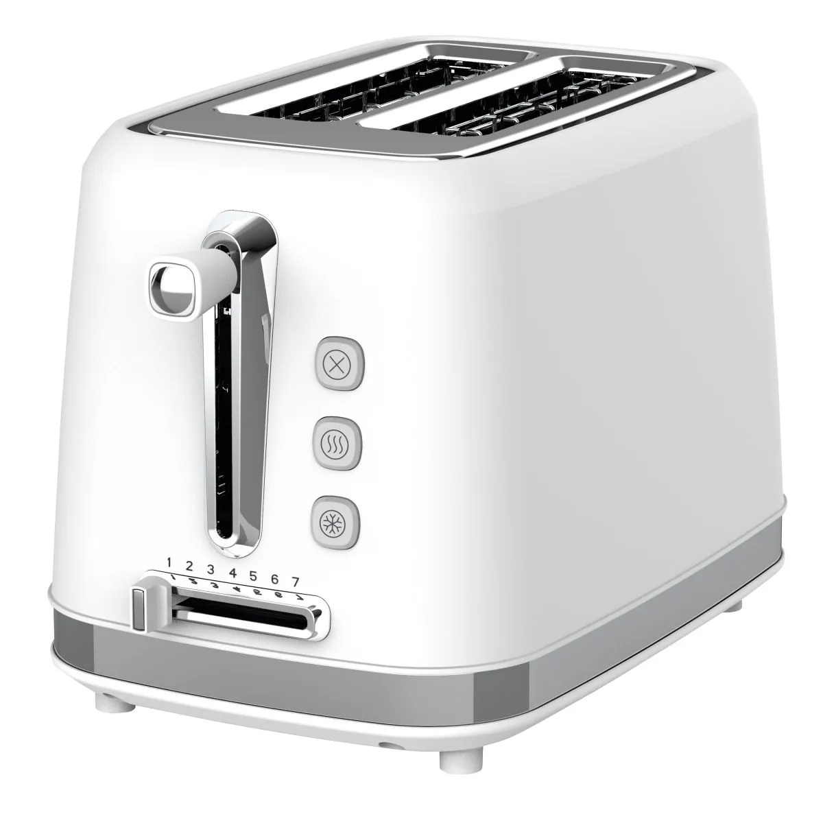 Eiger Retro 2 Slice Toaster - Romana Series - White