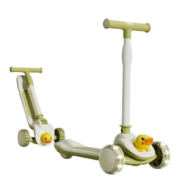 3 Wheel Kids Scooter with Light Up Wheels Foldable