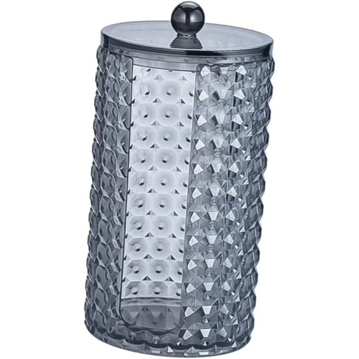 Cotton Pad Storage Box Acrylic Makeup Cotton Holder Diamond Pattern Design