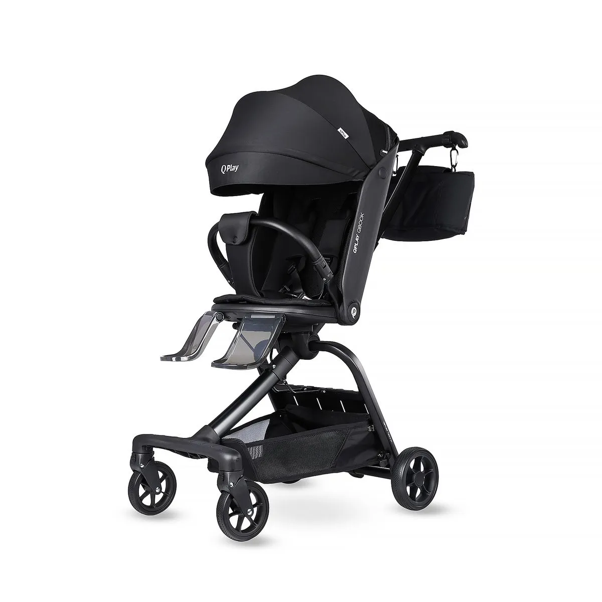 QPlay QBook Portable Ultra-Compact Pushchair - Black