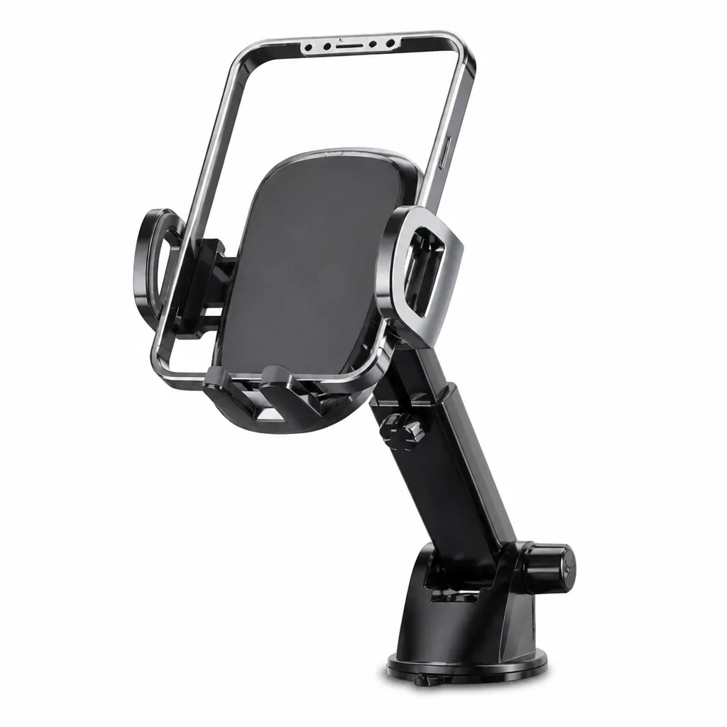 Extendable Phone Holder with Adjustable Arm for Desk or Tabletop