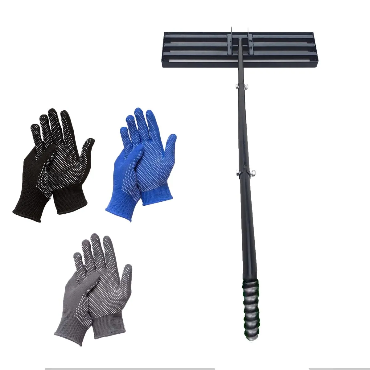 Heavy Duty Lawn Leveling Rake 75 x 25 cm-Garden Yard Soil Sand Leveler Tool