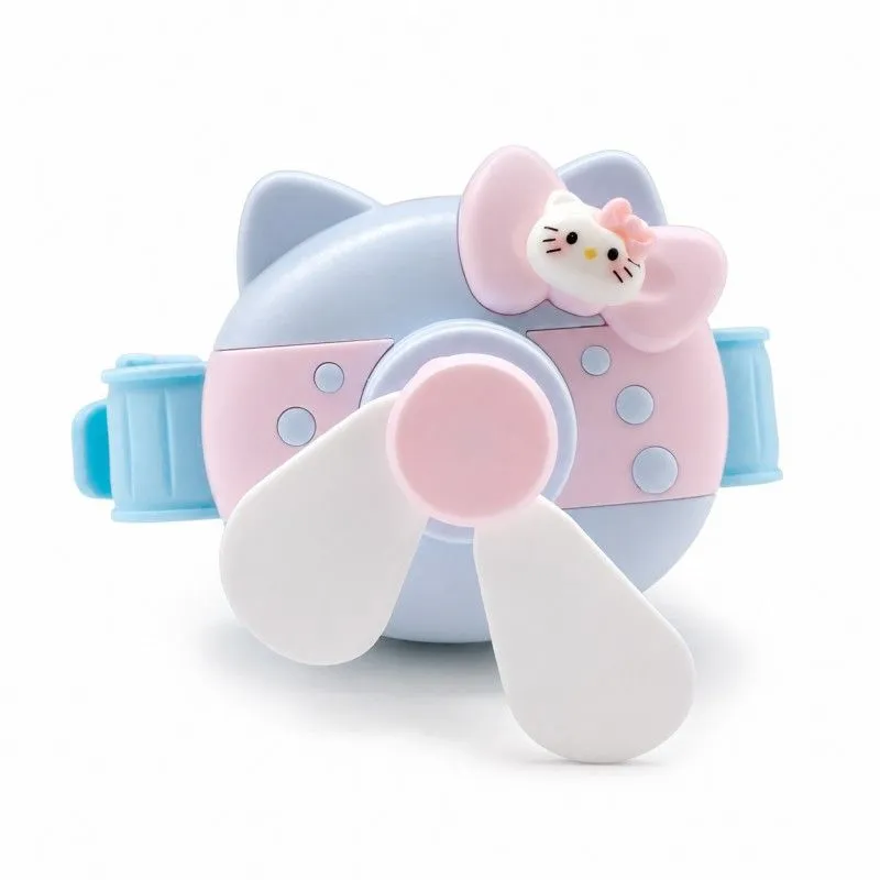Portable Rechargeable, Children's Cartoon Small Fan - Blue