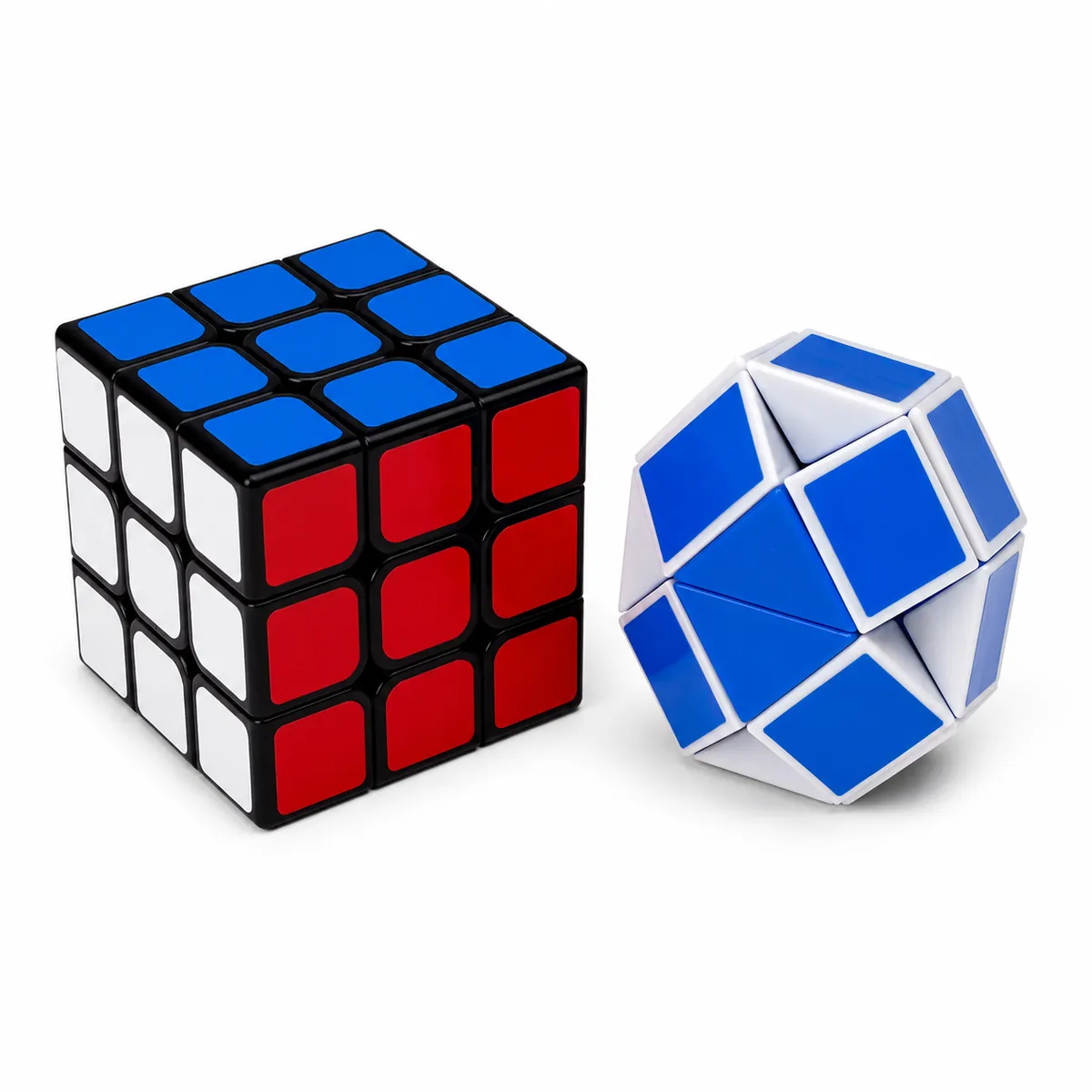 Magic Cube Puzzle Set - 3x3 Speed Cube & Snake Cube Brain Training Toy