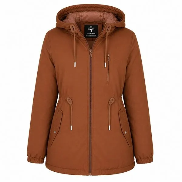 Secret Shield Canyon Breeze Windbreaker Parka Jacket - Brown