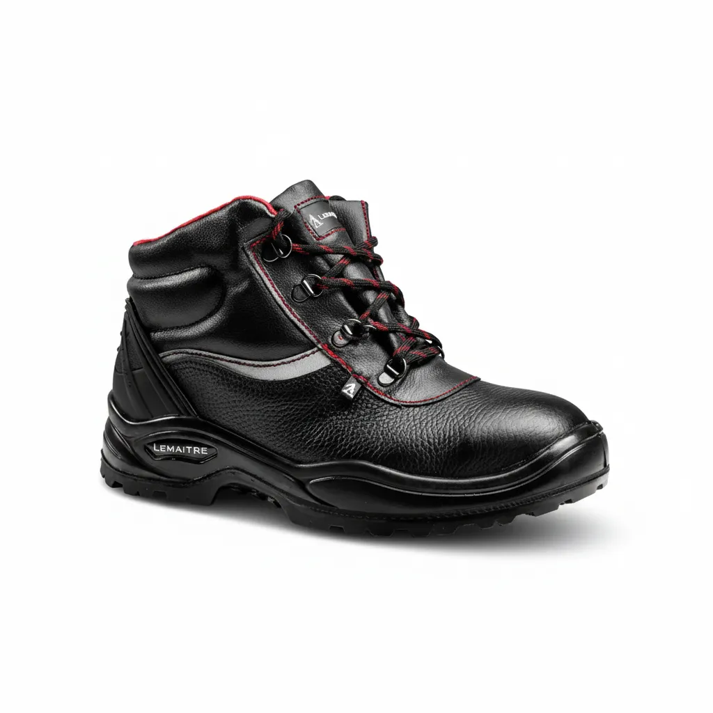 Lemaitre Maximus Black Safety Boots with Composite Toe, Size 6