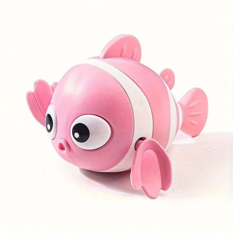 1pc Baby Water Play Toys, Wind-Up Clownfish Fun Indoor/Outdoor Water Play