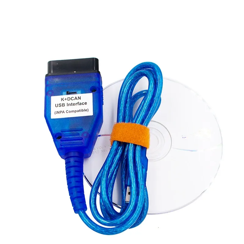 Inpa K+dcan USB Diagnostic Cable Compatible with BMW with CD - for Windows - Blue