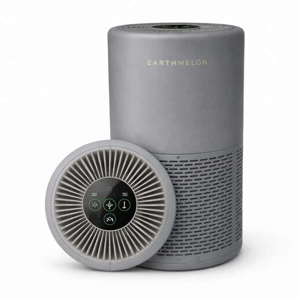 Earthmelon HEPA Filter AC201B Air Purifier Ideal for Allergy Sufferers - Grey