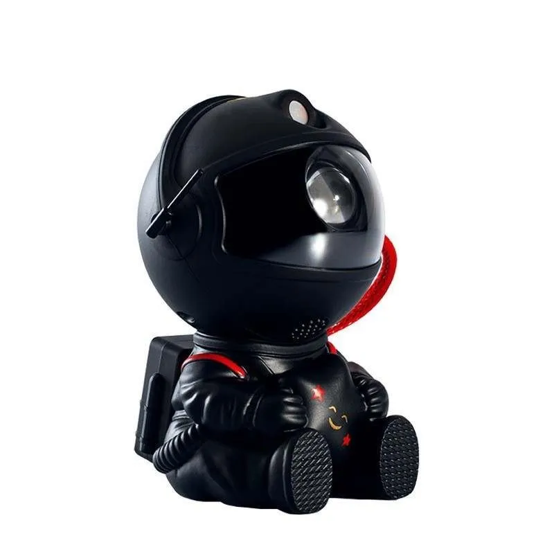 Astronaut Rotatable Mini Nebula Projector Night Light - Black