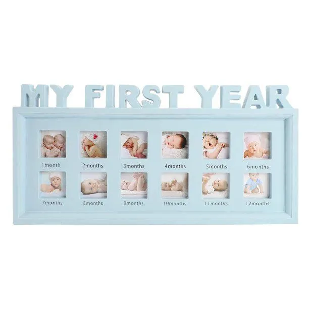 12 Grids My First Year Baby Commemorative Growth Photo Frame Decoration