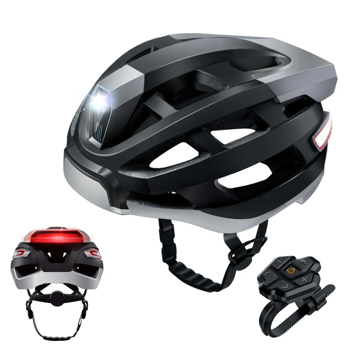 Bluetooth Smart Bike Helmet with Turn Signals - LED Light & Remote Control