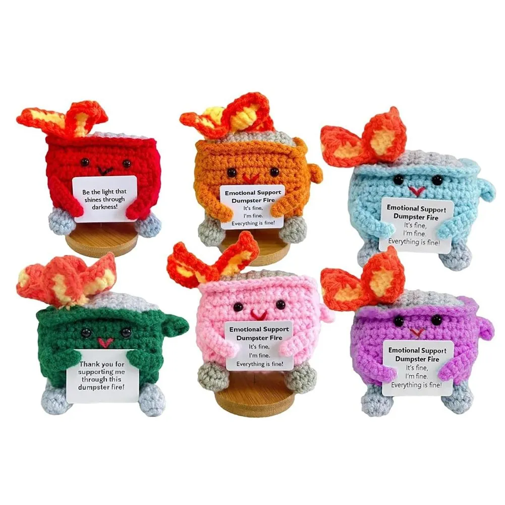 Cute Crochet Dumpster Fire Funny Crochet Dolls