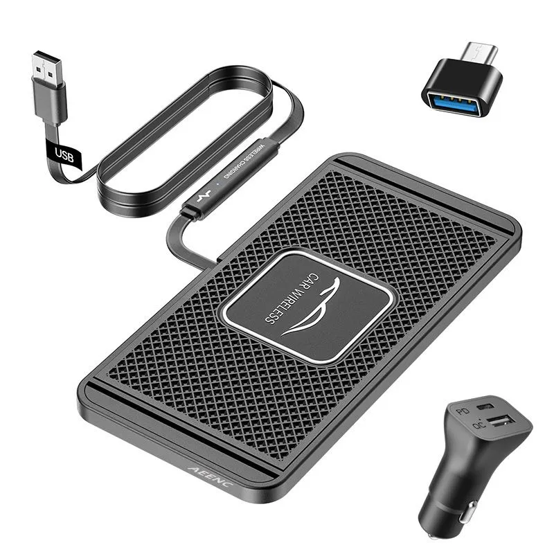 10W Wireless Charging Pad For Car,Fast Mobile Phone Charger,Non-Slip Design