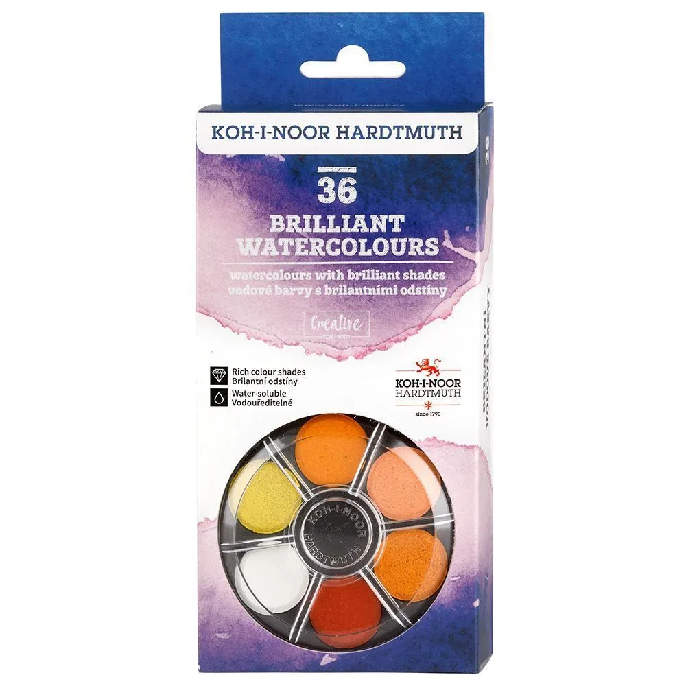 Koh-i-noor Brilliant Watercolours 36pc Set