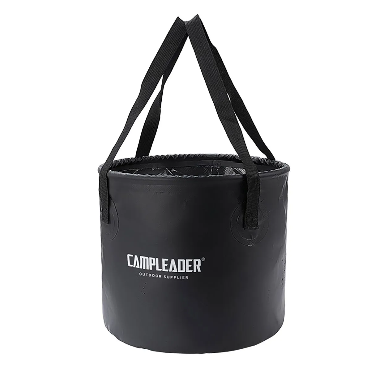 Campleader Foldable Outdoor Water Bucket with Reinforced Handles - 20L - Black