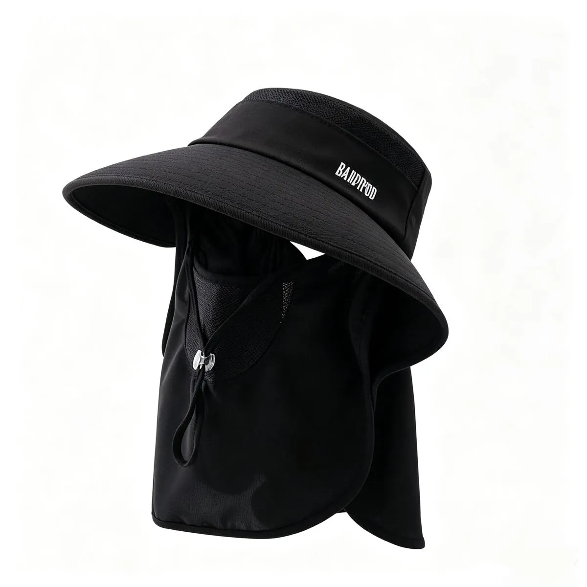Women's Sun Protection Summer Large Brim Hat With Face Mask And Neck Guard