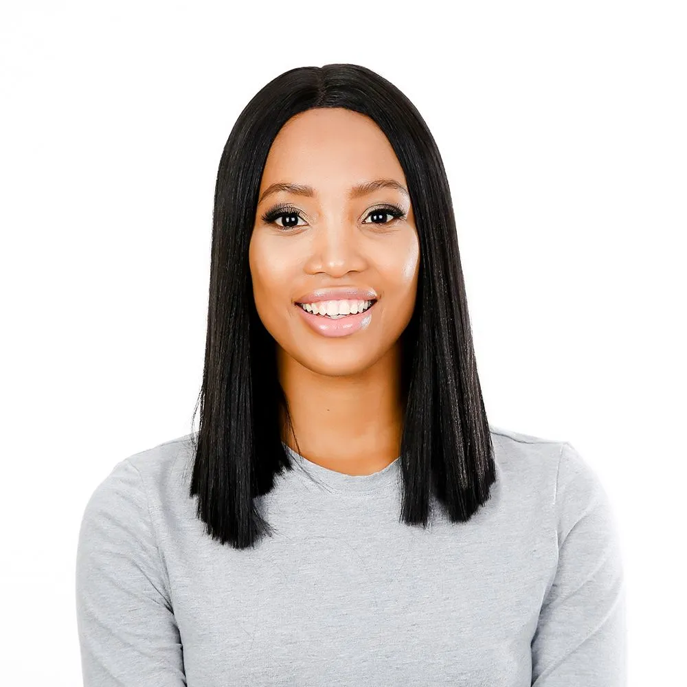 Magic Synthetic Short Straight Lace Front Wigs For Women Zanilia - 1B#
