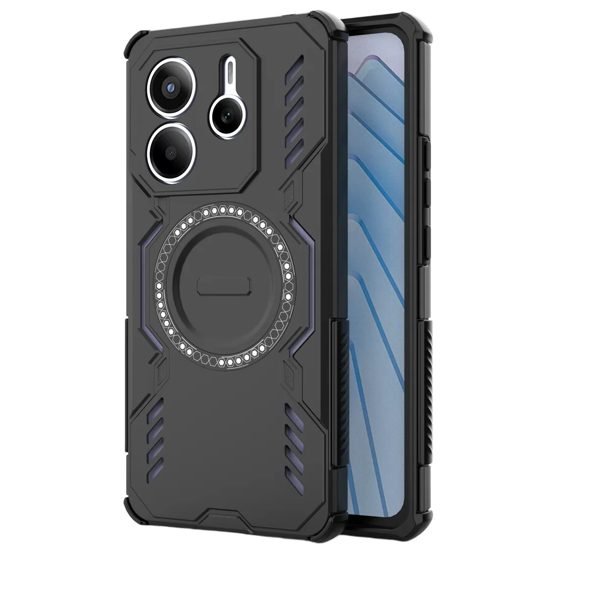 Ultra-Slim Wireless Magnetic Phone Case Compatible With Redmi Note14 5G - Black