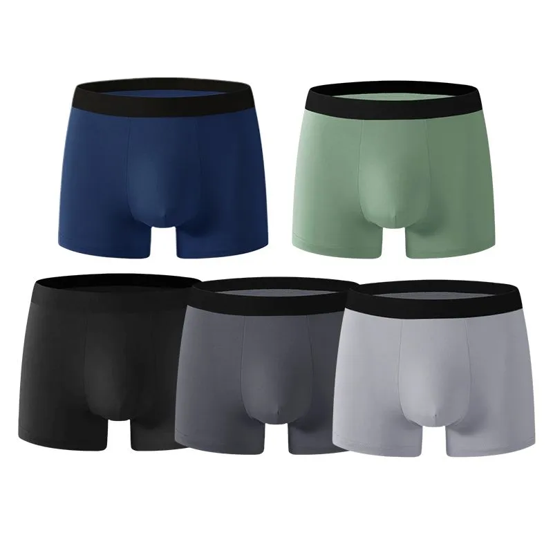 5 Pieces Men's Boxer Briefs Soft Stretch Breathable Underwear-OYY