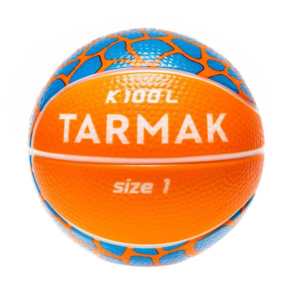 Tarmak Kids' Size 1 Mini Foam Basketball K100 - Orange Blue