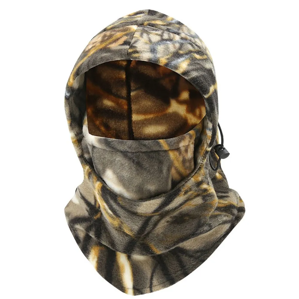 Outdoor Winter Camo Balaclava Beanie Fleece