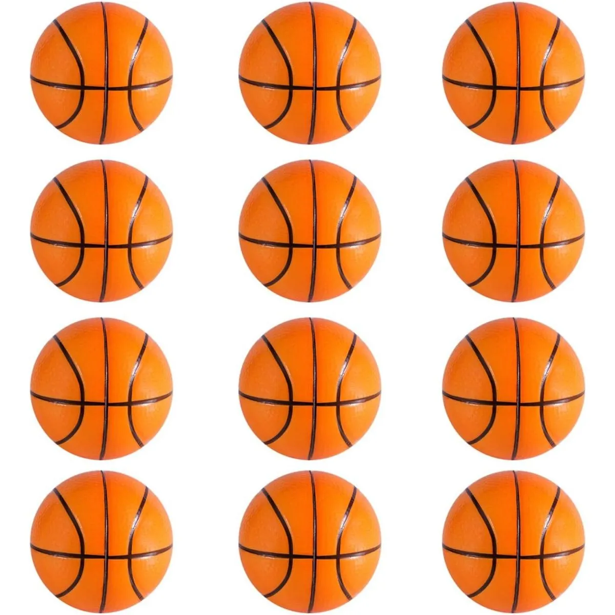 12 Basketball Stress Ball, Mini Foam Squeeze Sports Ball for Kids Adults