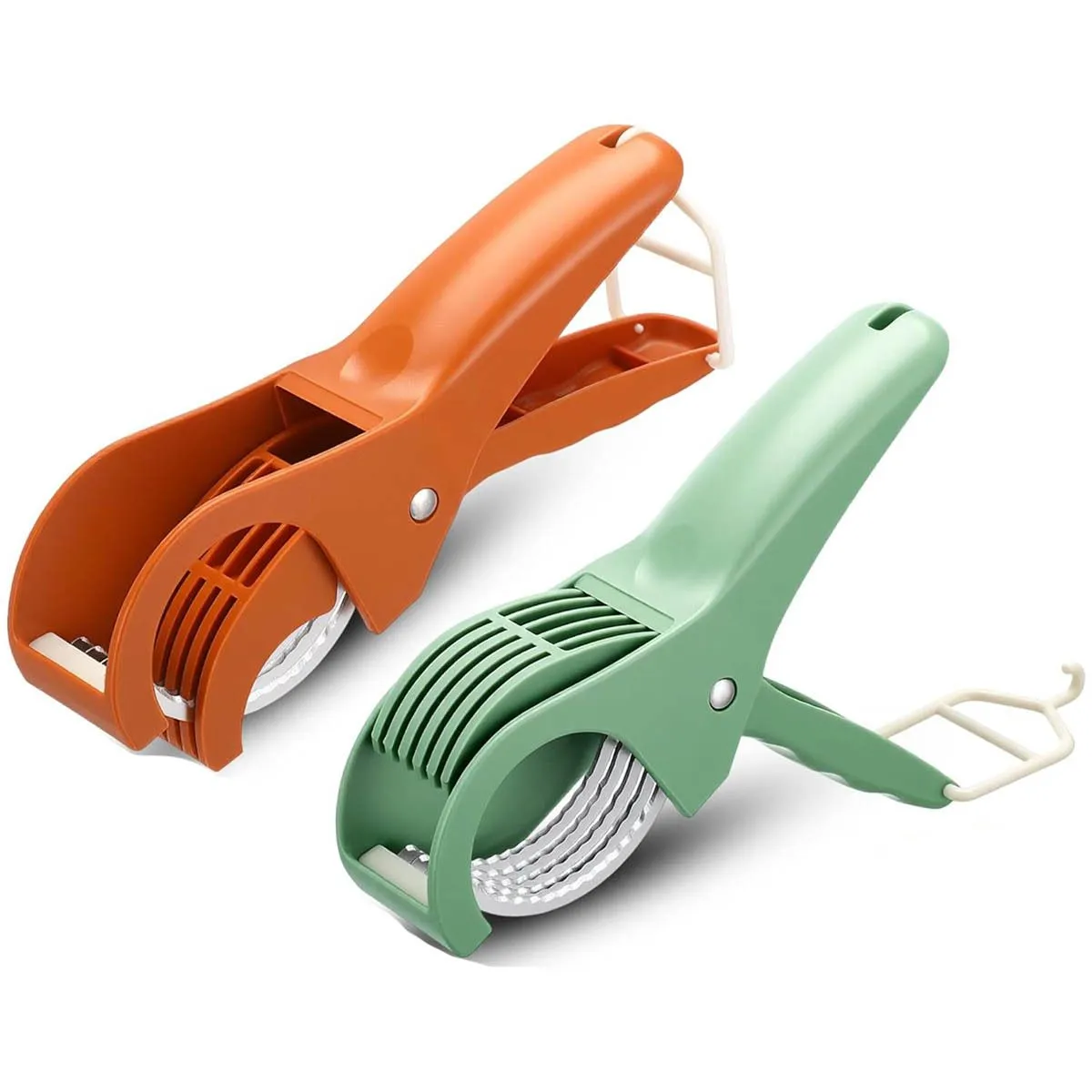 2 Pack Food Manual Slicer Fruit and Vegetable Cutter Stainless Steel Slicer