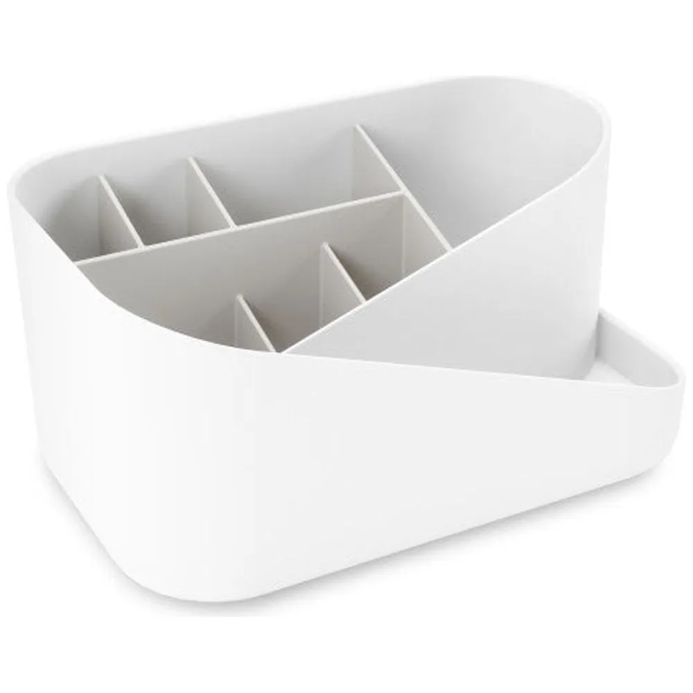 Umbra Glam Cosmetic Organizer White Grey Hair Tool Storage