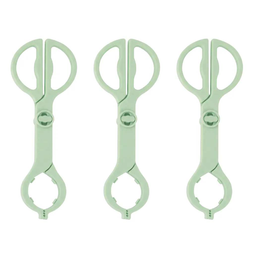 3 Pack - Anti-Slip Heat Resistant Baby Bottle Clamp - Green
