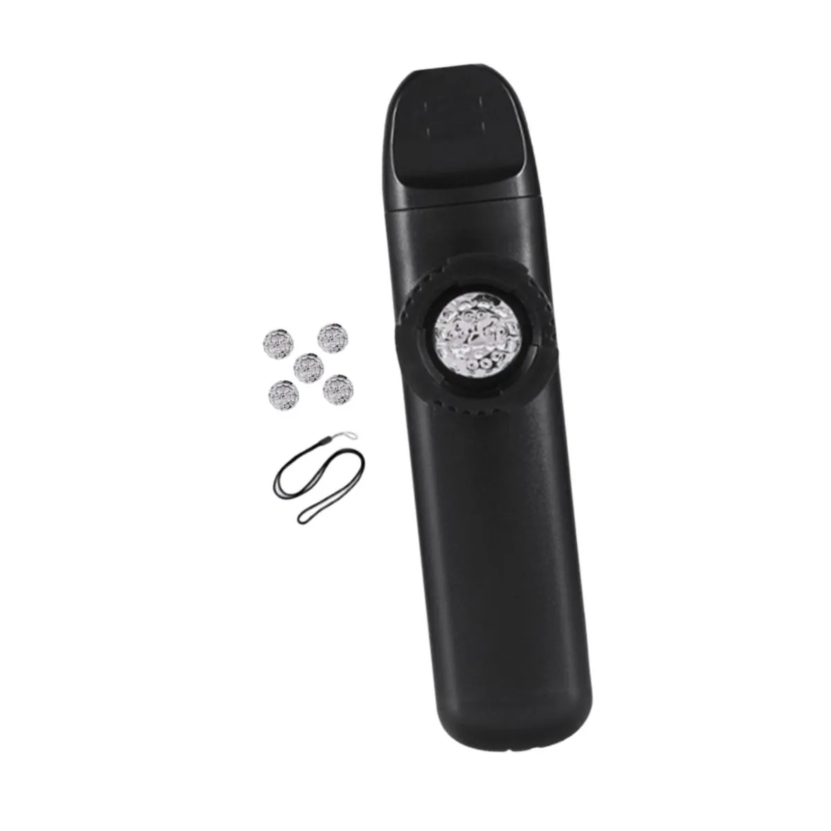 Kazoo 5 Extra Membranes and Neck Strap for Party Favors Bands Classroom - Black