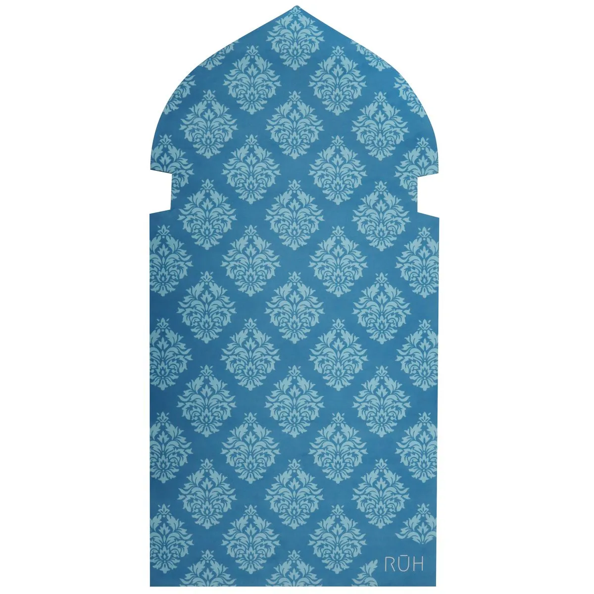 Luxury Suede Prayer Mat with Natural Base-Minaret Floral by Ruh Musallah
