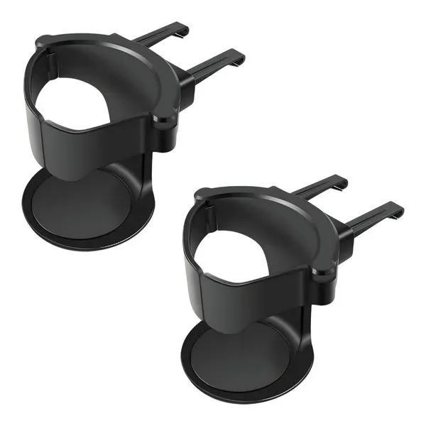 Universal Car Air Vent Drink Holder - Black - 2 Pack