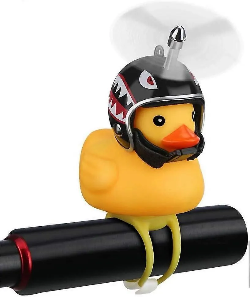 Running bell, quirky duck bike accessories with LED lights, cute propeller