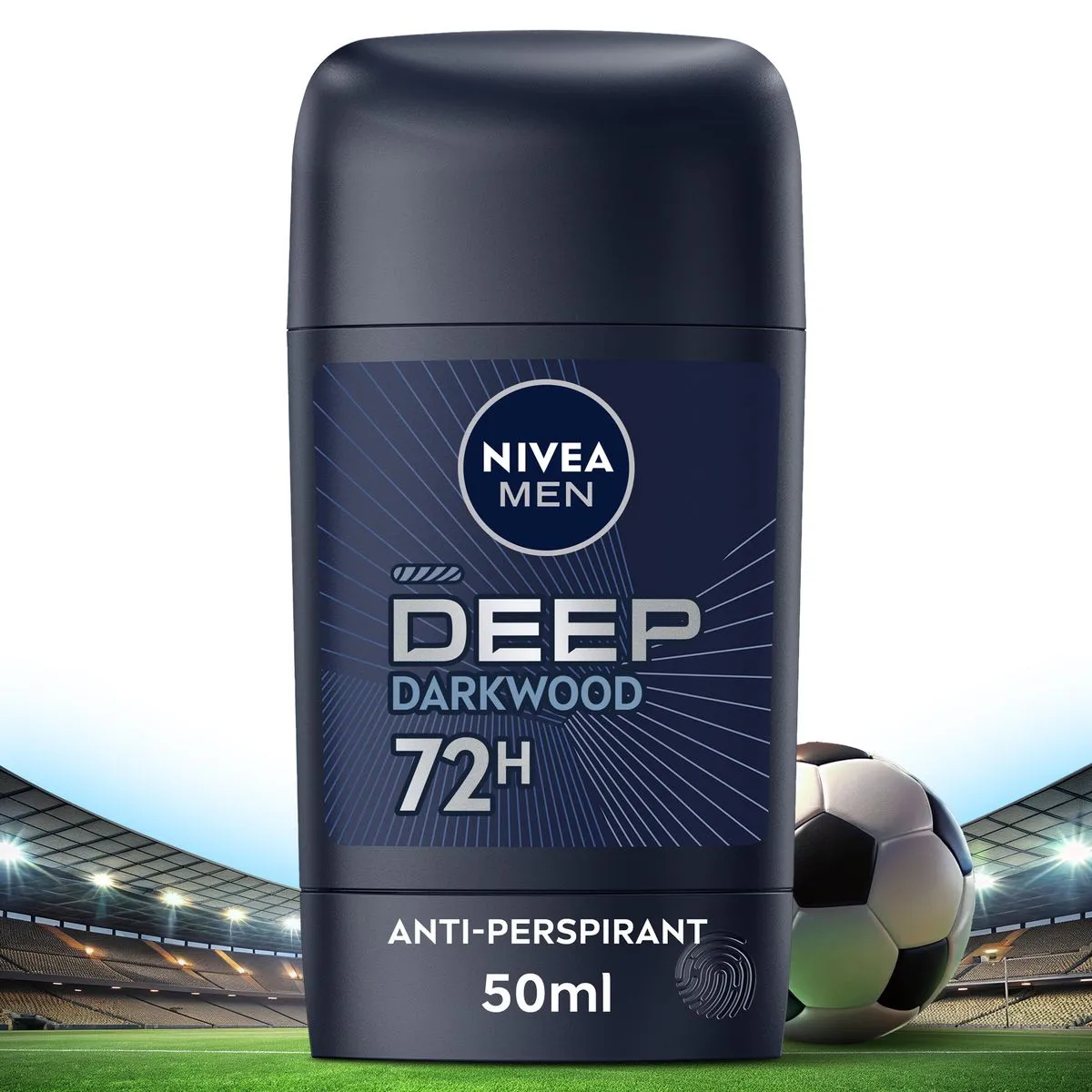 NIVEA MEN DEEP Darkwood Anti-perspirant Stick 72h Black Carbon, 50ml