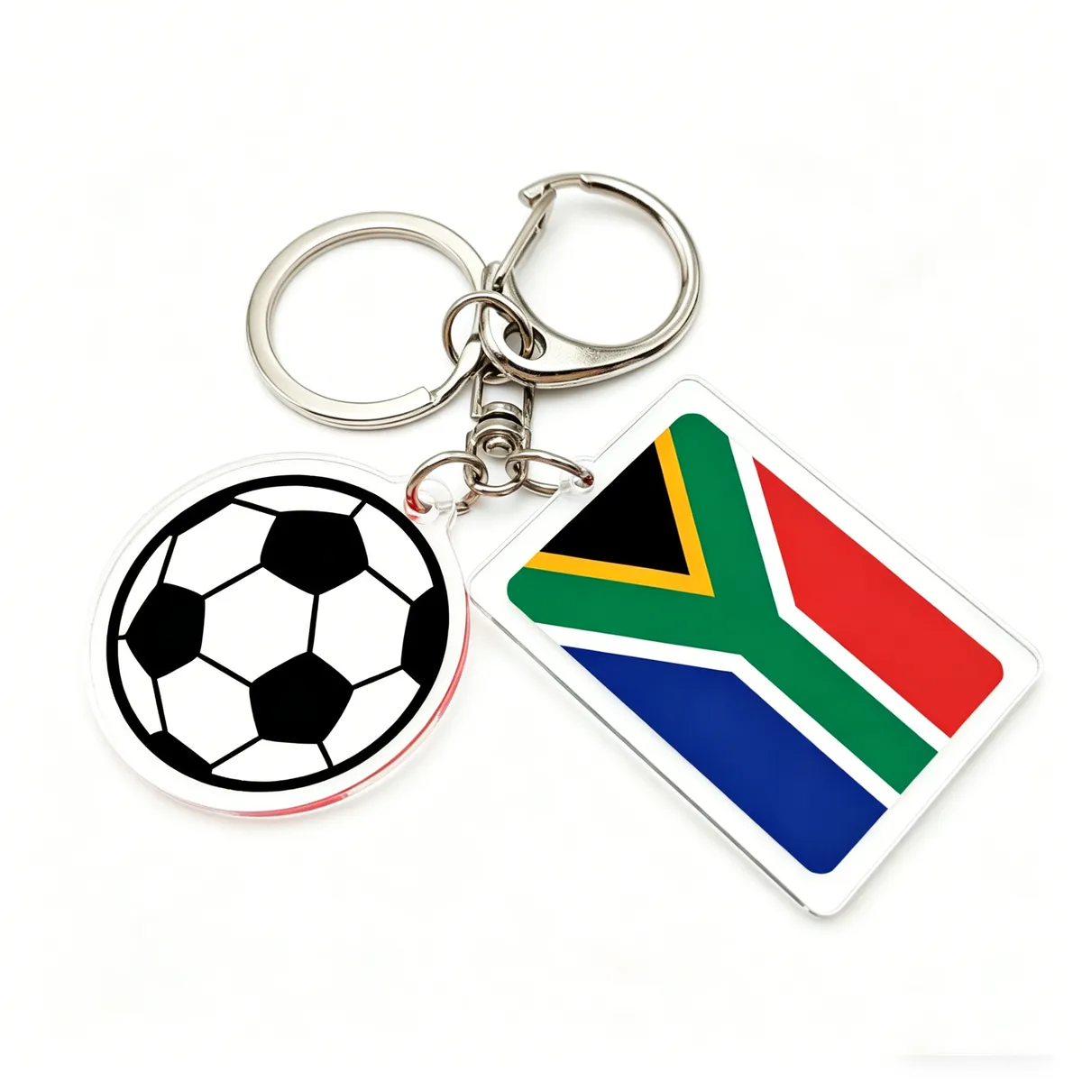 National Flag and Soccer Keychain
